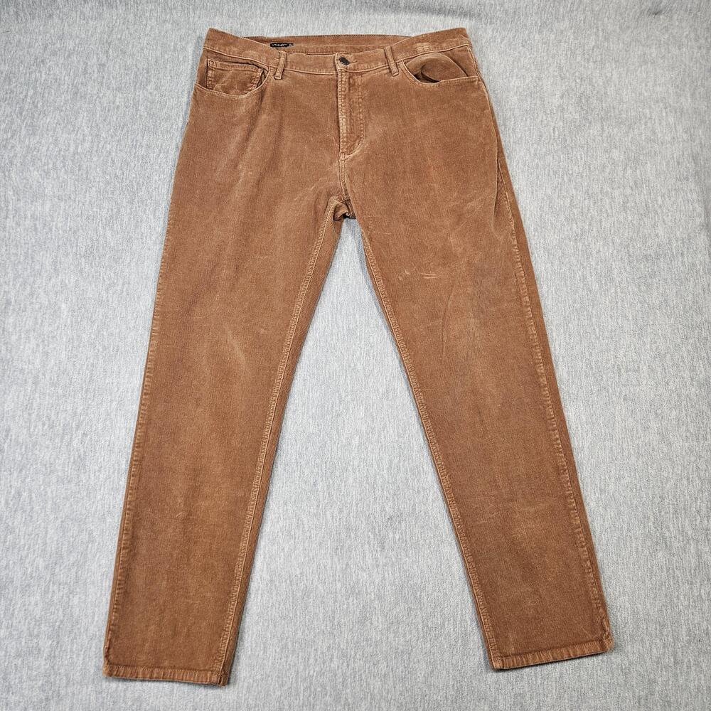 J. McLaughlin Pants Mens 36 (38x32) Brown Corduroy Chino Stretch